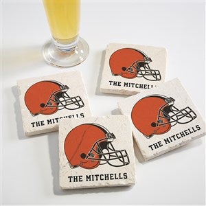 NFL Cleveland Browns Personalized Tumbled Stone Coaster Set - 34615