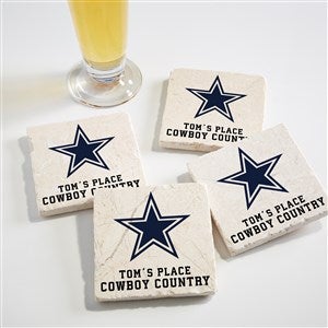 NFL Dallas Cowboys Personalized Tumbled Stone Coaster Set - 34616