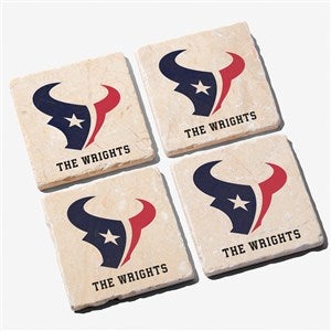 NFL Houston Texans Personalized Tumbled Stone Coaster Set - 34620