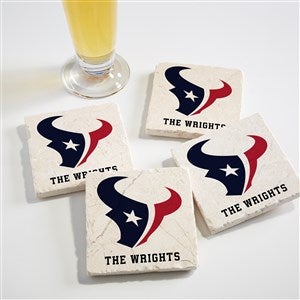 NFL Houston Texans Personalized Tumbled Stone Coaster Set - 34620