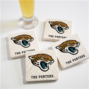 NFL Jacksonville Jaguars Personalized Tumbled Stone Coaster Set - 34622