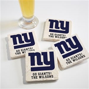 NFL New York Giants Personalized Tumbled Stone Coaster Set - 34630