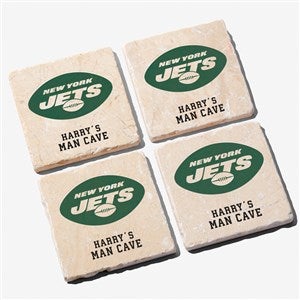 NFL New York Jets Personalized Tumbled Stone Coaster Set - 34631