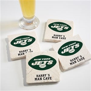 NFL New York Jets Personalized Tumbled Stone Coaster Set - 34631