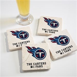 NFL Tennessee Titans Personalized Tumbled Stone Coaster Set - 34638