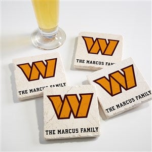 NFL Washington Football Team Personalized Tumbled Stone Coaster Set - 34639