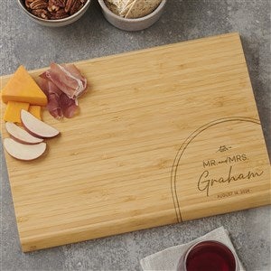 Natural Love Personalized Wedding Bamboo Cutting Board 14x18 - 34642-L