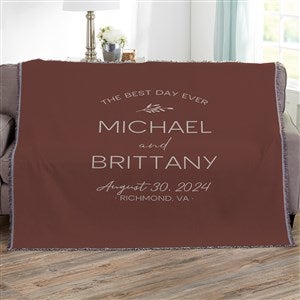 Natural Love Personalized Wedding 56x60 Woven Throw - 34645-A