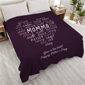 Grateful Heart Personalized 90x90 Plush Queen Fleece Blanket - 34679-QU