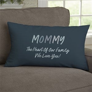 Grateful Heart Personalized Lumbar Velvet Throw Pillow - 34681-LBV