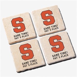 NCAA Syracuse Orange Personalized Tumbled Stone Coaster Set - 34687