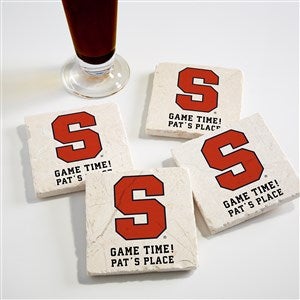 NCAA Syracuse Orange Personalized Tumbled Stone Coaster Set - 34687