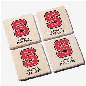 NCAA NC State Wolfpack Personalized Tumbled Stone Coaster Set - 34703