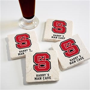 NCAA NC State Wolfpack Personalized Tumbled Stone Coaster Set - 34703