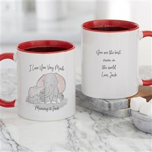 Parent & Child Elephant Personalized Coffee Mug 11 oz.- Red - 34725-R