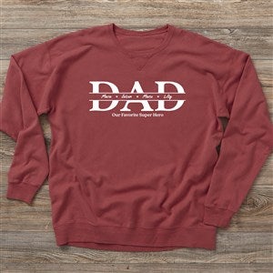 Our Dad Personalized Hanes® Adult ComfortWash™ Sweatshirt - 34732-CWS