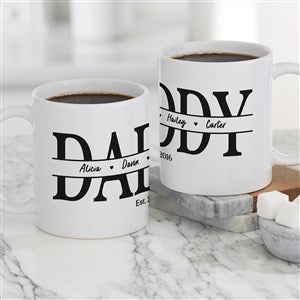 Dad & Kids Names Personalized Coffee Mug 11oz White - 34733-S