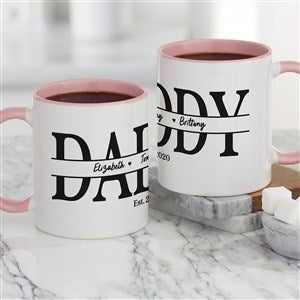 Dad & Kids Names Personalized Coffee Mug 11oz Pink - 34733-P