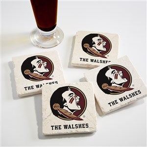 NCAA Florida State Seminoles Personalized Tumbled Stone Coaster Set - 34745