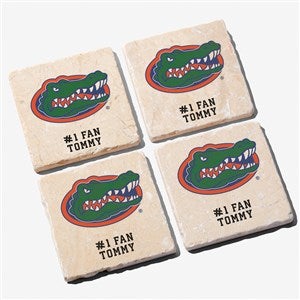 NCAA Florida Gators Personalized Tumbled Stone Coaster Set - 34746