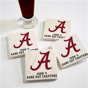 NCAA Alabama Crimson Tide Personalized Tumbled Stone Coaster Set - 34750