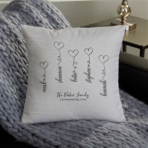 Connected By Love Personalized 14x14 Velvet Throw Pillow - 34848-SV