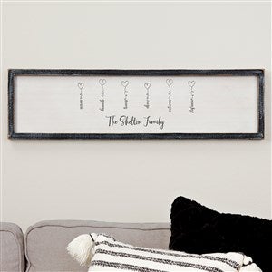 Connected By Love Personalized Blackwashed Barnwood Wall Art - 30x8 - 34850B-30x8