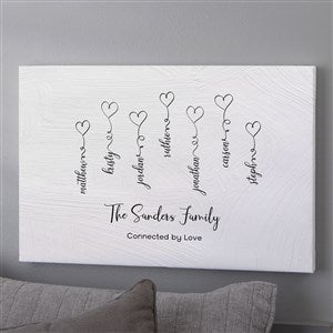 Connected By Love Personalized Canvas Print - 12x18 - 34851-S