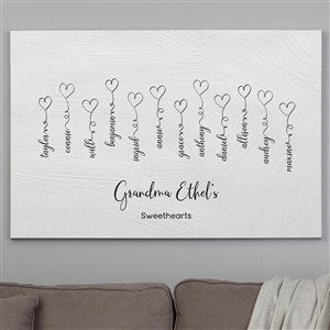 Connected By Love Personalized Canvas Print - 32x48 - 34851-32x48