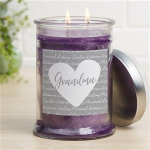Family Heart Personalized Lilac Blossom Candle Jar - 34852-L