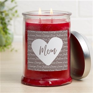 Family Heart Personalized Cinnamon Candle Jar - 34852-C