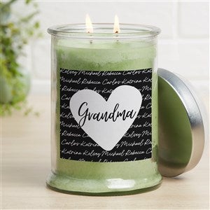 Family Heart Personalized Eucalyptus Candle Jar - 34852-E