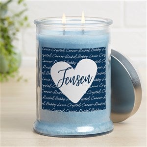 Family Heart Personalized Spring Rain Candle Jar - 34852-SR