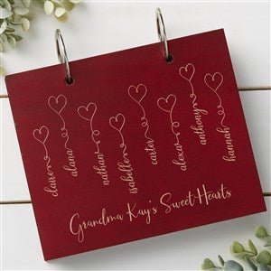 Connected By Love Personalized Red Poplar Wood Photo Album - 34853-R