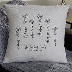 Garden Of Love Personalized 18x18 Velvet Throw Pillow - 34865-LV