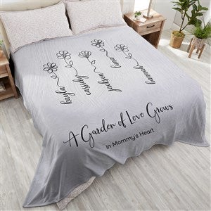 Garden Of Love Personalized 180x90 Plush King Fleece Blanket - 34866-K