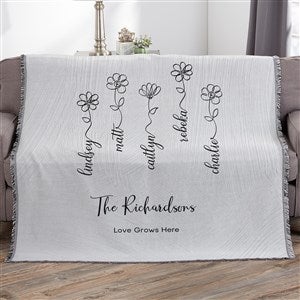 Garden Of Love Personalized 56x60 Woven Throw - 34866-A