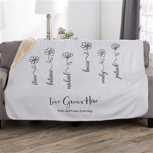 Garden Of Love Personalized 60x80 Sherpa Blanket - 34866-SL