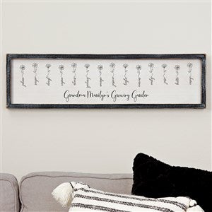 Garden Of Love Personalized Blackwashed Barnwood Wall Art - 30x8 - 34867B-30x8