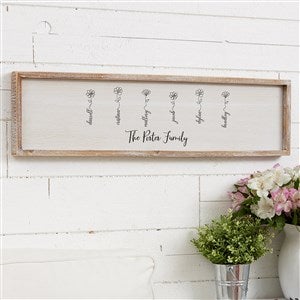 Garden Of Love Personalized Whitewashed Barnwood Wall Art - 30x8 - 34867W-30x8