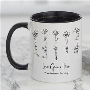 Garden Of Love Personalized Coffee Mug 11oz Black - 34870-B