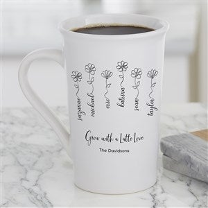 Garden Of Love Personalized Latte Mug 16 oz White - 34870-U