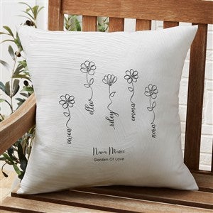 Garden Of Love Personalized Outdoor Throw Pillow - 20x20 - 34880-L