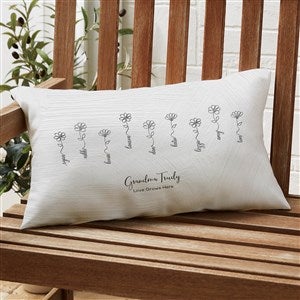Garden Of Love Personalized Lumbar Outdoor Throw Pillow - 12x22 - 34880-LB