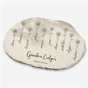 Garden Of Love Personalized Round Garden Stone - 7.5 x 12 - 34881-L