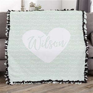 Family Heart Personalized 50x60 Tie Blanket - 34888-T
