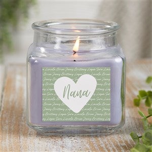Family Heart Personalized 10 oz. Lilac Candle Jar - 34892-10LM