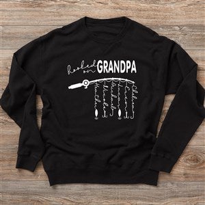 Hooked On Dad Personalized Hanes Adult ComfortWash Sweatshirt - 34925-CWS