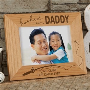 Hooked On Dad Personalized Picture Frame - 5 x 7 - 34930-M