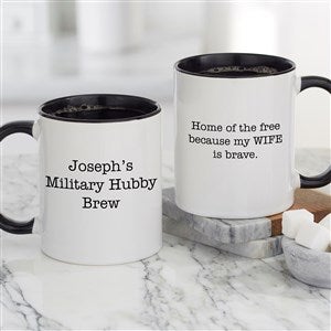 Military Expressions Personalized Coffee Mug for Him 11 oz.- Black - 34955-B